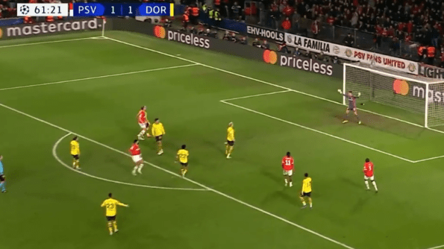 Dortmund bất phân thắng bại với PSV tại sân khách