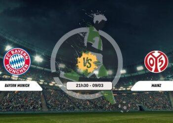 Trực tiếp bóng đá Bayern vs Mainz 21h30 9/3